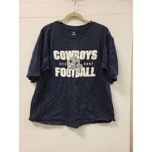 Cowboys Football T-Shirt Mens XL Navy Blue NFL Graphic Tee Dallas Team Apparel